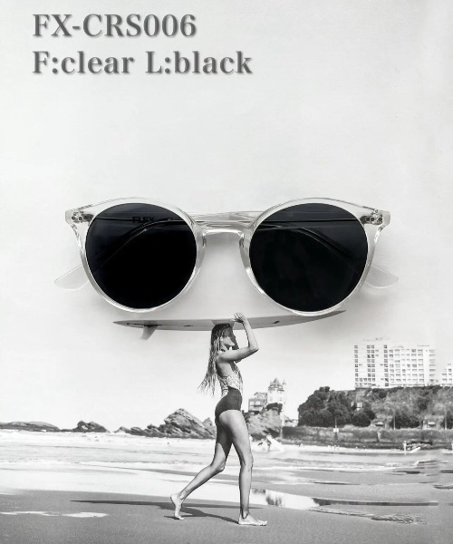 FLEX サングラス classic round clear frame sunglasses / クラシック