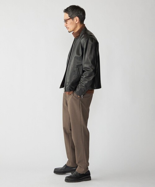 SHIPS（シップス） 革ジャン ライダース SHIPS: ラムレザー シングル