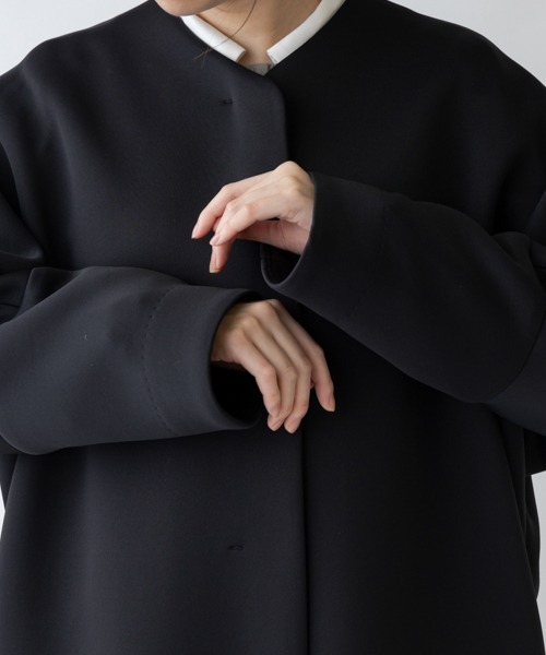 Sono（ソーノ） ノーカラーコート コート 日本製/UVカット/蓄熱/2WAY