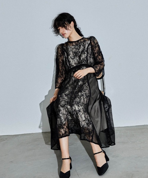 niana（ニアナ） ドレス スイッチングレースドレス パーティードレス