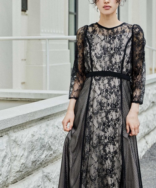 niana（ニアナ） ドレス スイッチングレースドレス パーティードレス