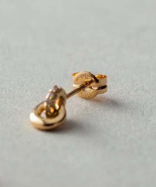 ete（エテ） ピアス K18YG ブラウンダイヤモンド ピアス レディース