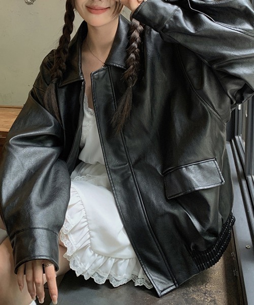 CELENA BEATS 革ジャン ライダース ヴィンテージライク オーバーサイズ