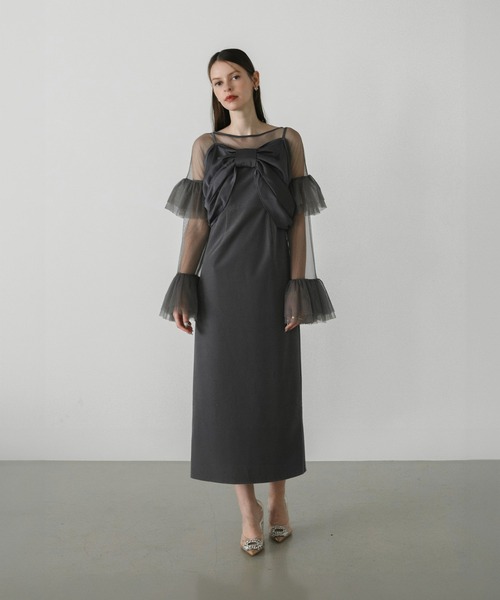 Leja（レジャ） ドレス 「LEJA」2WAYフロントリボンビスチェチュール