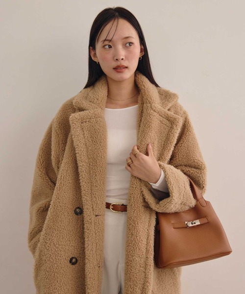 ACYM（アシーム） コート アウター テディボアロングコート レディース