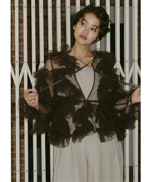 NOTREemor tulle veil tops NOTRE emor（ノートルエモア） ブラウス