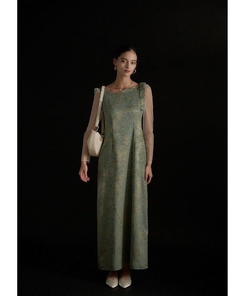 LE'RURE ドレス Shoulder ribbon jacquard dress : ZOZOTOWN Yahoo!店