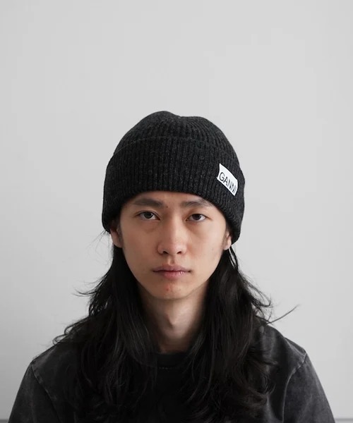 GANNI（ガニー） ニット帽 ニットキャップ GANNI Light Structured Rib
