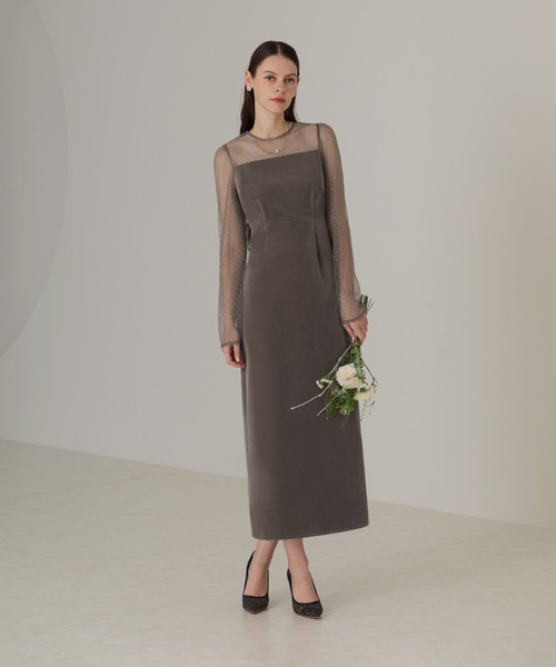 Leja（レジャ） ドレス 「LEJA」2WAYリボンビスチェドットストーン