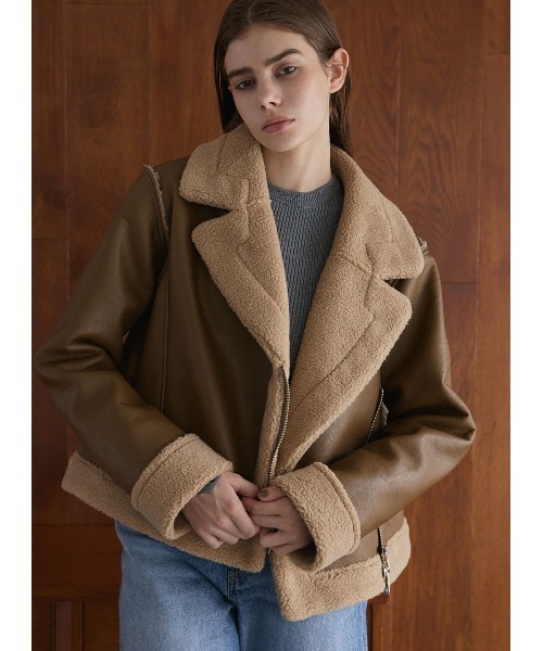 COEL（コエル） レザージャケット ライダース ムートンライダース