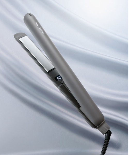 新品・未開封】SALONIA スムースシャイン ヘアアイロン グレー上位機種