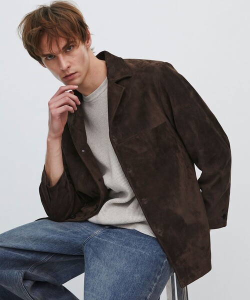 ADAM ET ROPE' ゴートスエード シングルライダース ゴートスキン ADAM