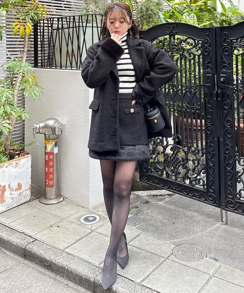 ROYAL PARTY（ロイヤルパーティー） コート アウター ファー付テーラー