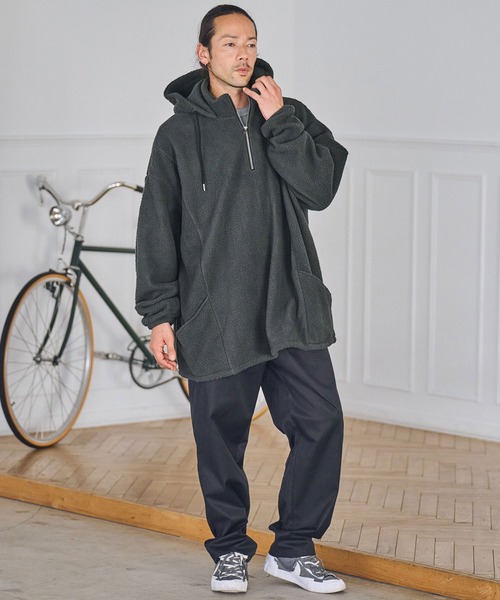 CAMBIO（カンビオ） パーカー mpa3572- ボアハーフジップパーカー