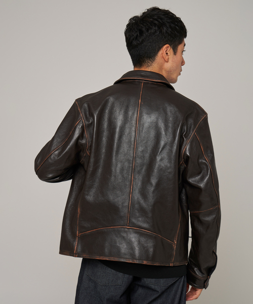 EDIFICE（エディフィス） 革ジャン ライダース ラムレザー フレンチ