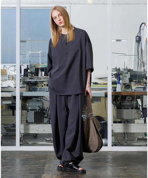 VOAAOV（ヴォアーブ） パンツ MELANGE LINEN LIKE PANTS メンズ