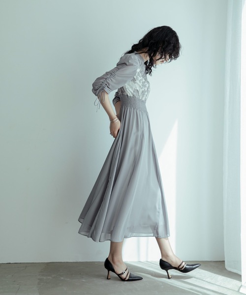 ☆新品☆ニアナ ドレス フラワーレース×オーガンジードレス 結婚式