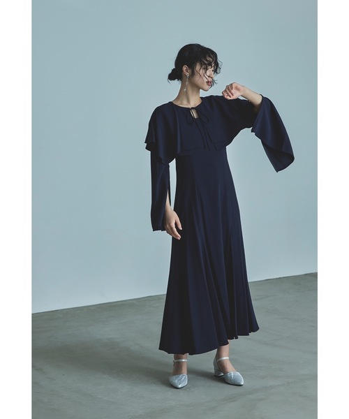 niana（ニアナ） ドレス ワントーンケープボレロキャミワンピース