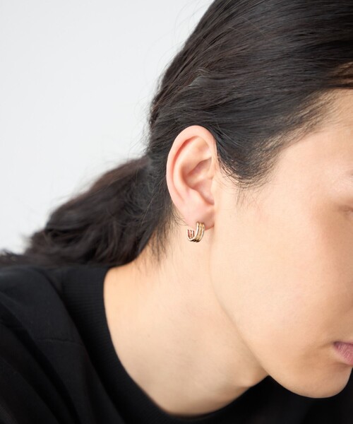 ete（エテ） ピアス 「トリカラー」 フープピアス レディース