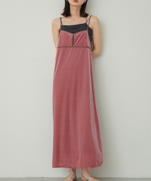 SENSE OF PLACE by URBAN RESEARCH ワンピース フロントスリットベロア