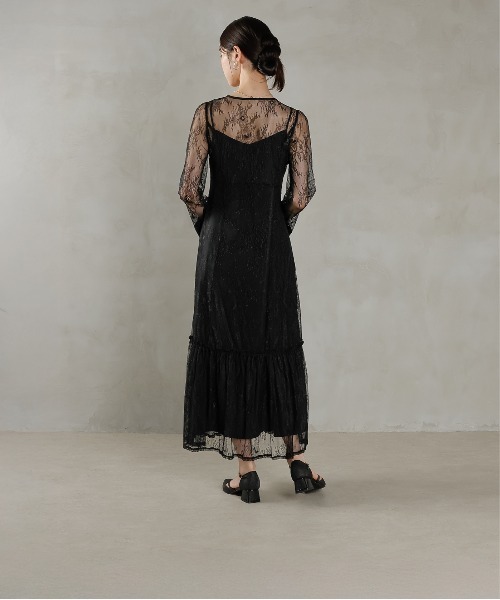 Kana ドレス 総レース ティアード Aライン ワンピースドレス