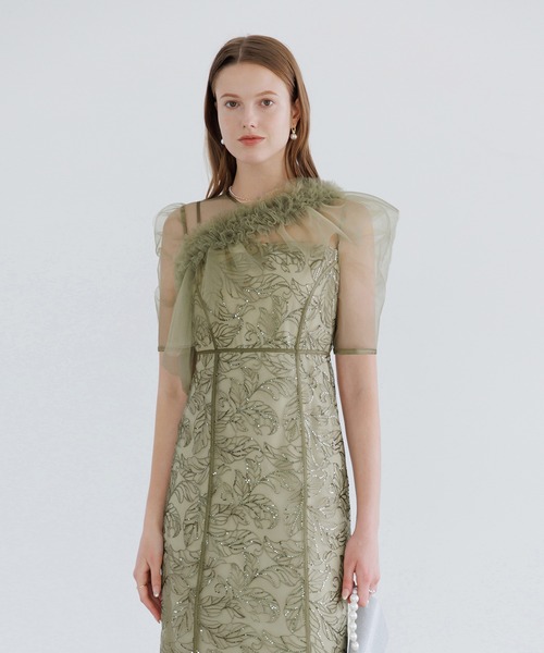 Leja（レジャ） ドレス 「LEJA」3WAYフラワーチュールアシンメトリーI