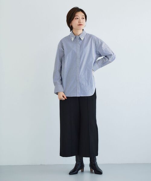 le.coeur blanc（ルクールブラン） パンツ ツイードライクワイド