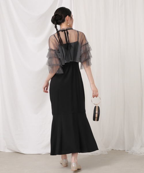 Kana ドレス 「低身長用サイズあり」チュール ティアード ボレロ 3way
