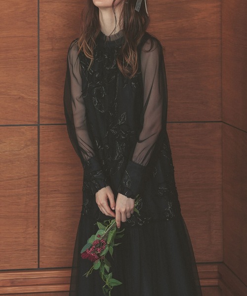 Dorry Doll（ドリードール） ドレス フェザーフラワーチュールドレス