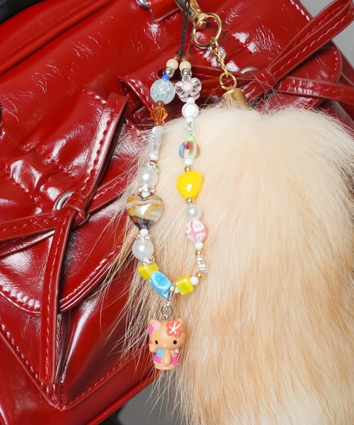 レア‼️ハローキティ クリスタルビーズ ストロベリー ストラップ レア