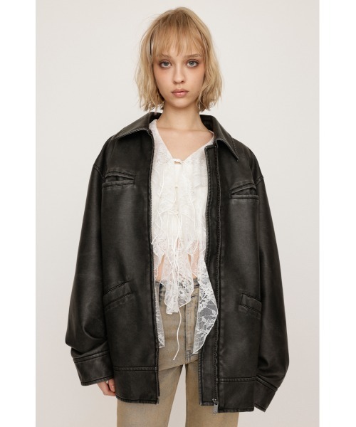 SLY（スライ） レザージャケット ライダース VINTAGE BOXY F/LEATHER