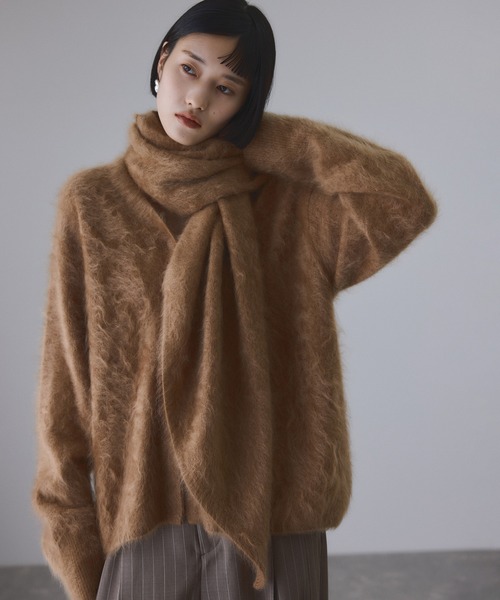 ADAM ET ROPE'（アダムエロペ） ストール マフラー ブラッシュカシミア