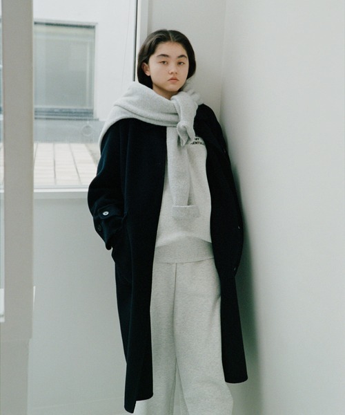 ANME ステンカラーコート コート リバーステンカラーロングコート