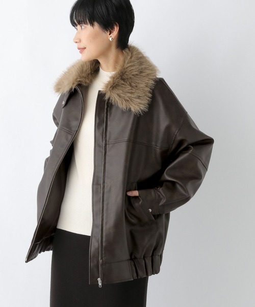 LEPSIM（レプシィム） ブルゾン アウター 2WAYフェイクレザーブルゾン