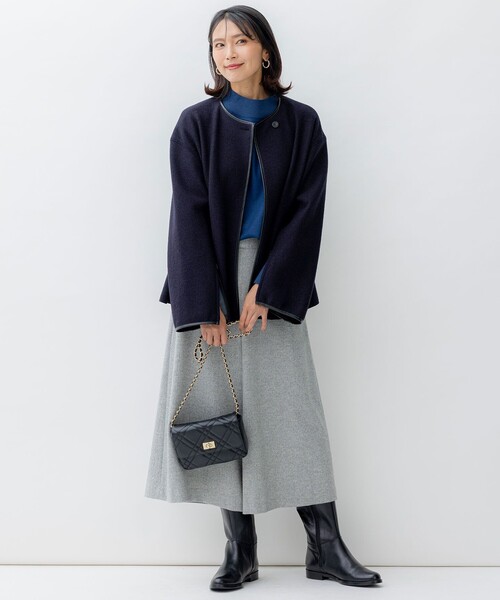 23区（ニジュウサンク） パンツ シルクネップツイード ガウチョパンツ