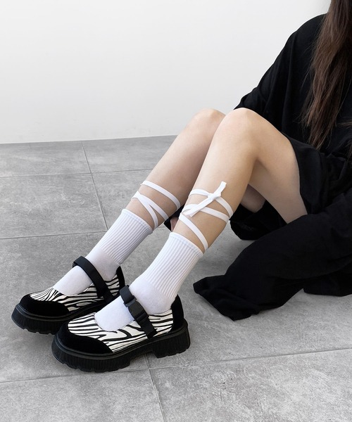 minsobi（ミンソビ） 靴下 マルチストラップファッションソックス