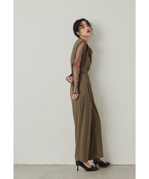 niana（ニアナ） パンツドレス スタンドアウトカラーオールインパンツ