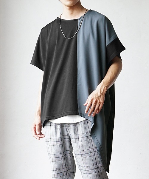 Ann Demeulemeester バイカラー 変形 アシンメトリー Tシャツ Ann