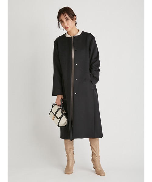 CELFORD（セルフォード） ノーカラーコート 36 ブラック レディース