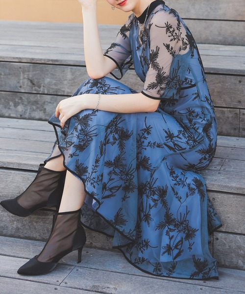 Dorry Doll（ドリードール） ドレス バイカラーエンブロイダリードレス