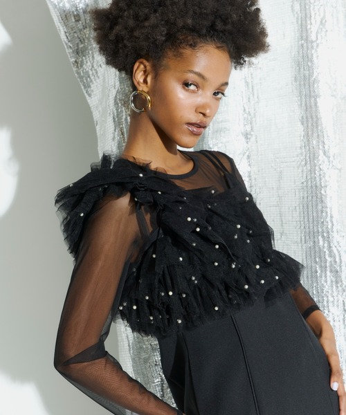 ANDRESD ドレス パールビスチェドレス / pearl bustier dress