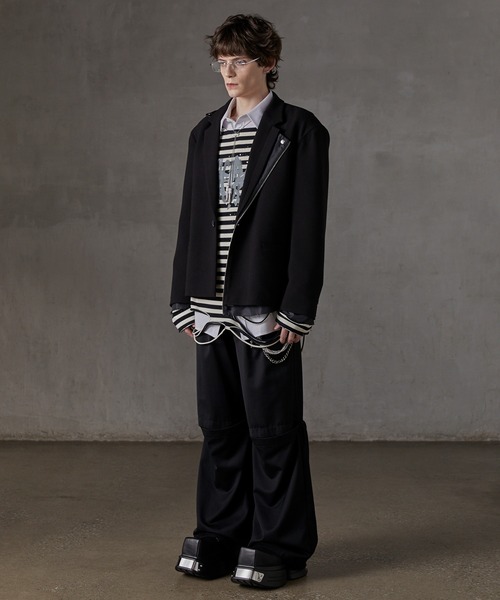 GRANCY スラックス 「GRANCY」Tulle Layereddesign Slacks / チュール