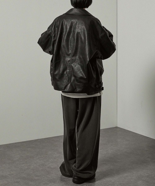 オーバーサイズ ダブルライダース ペイント 革ジャン ライダース