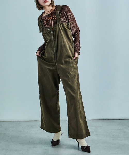 限定値下☆BACKLASH リネンサルエルサロペット ベージュM☆ 限定値下