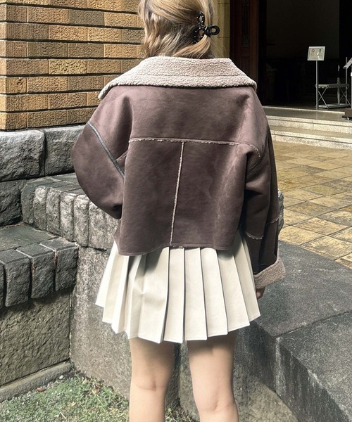 AS KNOW AS（アズノゥアズ） コート アウターフェイクムートン