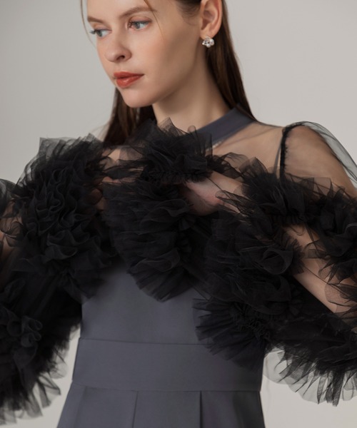 Leja（レジャ） パンツドレス 「LEJA」ボリュームチュールスリーブ