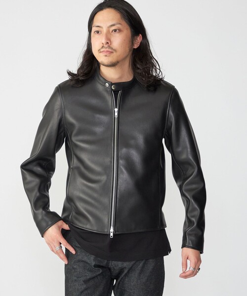 SHIPS（シップス） 革ジャン ライダース SHIPS: ラムレザー シングル