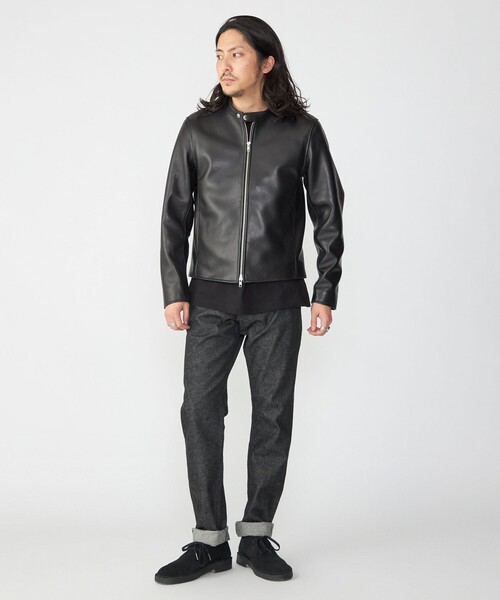 SHIPS（シップス） 革ジャン ライダース SHIPS: ラムレザー シングル