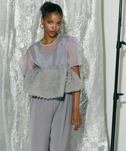 ANDRESD パンツドレス スウェルぺプラムセットアップパンツドレス