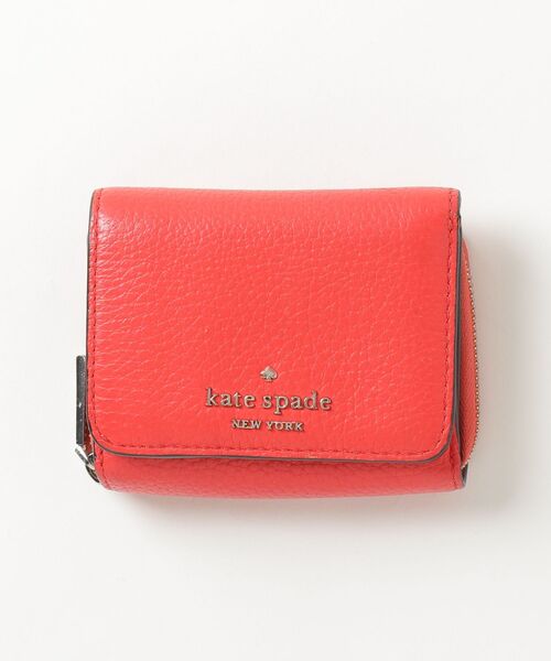 katespade ケイトスペード オレンジ系 ミディアム二つ折財布 福袋で